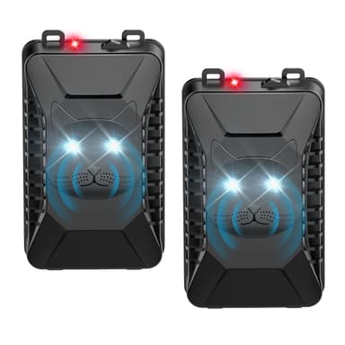 BORHOOD Ultrasonic Rodent Repellent for Vehicles – 2 Pack Battery Powered with LED Strobe Lights
