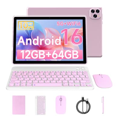 Android 16.10-Inch Tablet with 12GB RAM, 64GB Storage, and 1TB Expandable Memory
