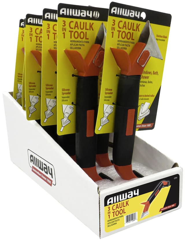 ALLWAY CT31 3-in-1 Caulk Tool for Efficient Caulk Removal and Application