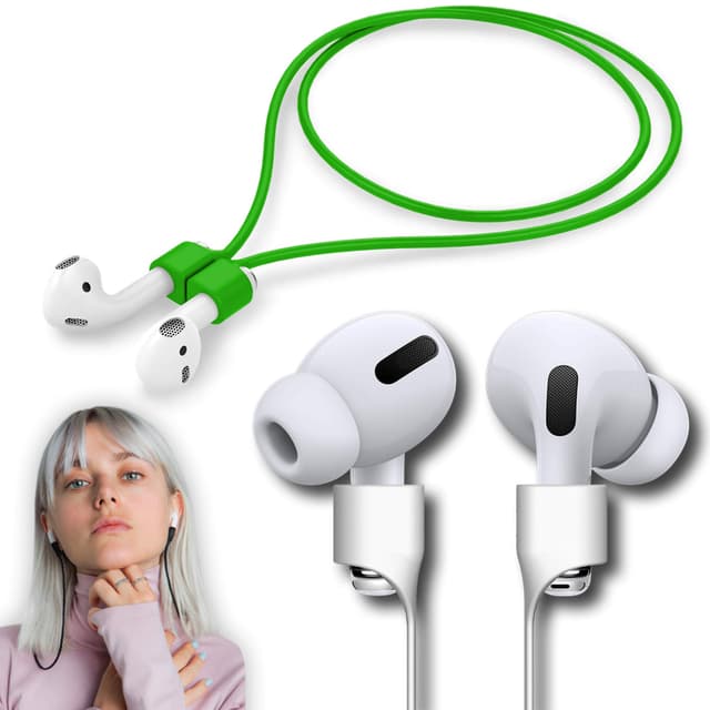 cobcobb Ultra Strong Magnetic AirPod Pro Strap - Secure Anti-Lost Lanyard for All AirPods Generations (White)