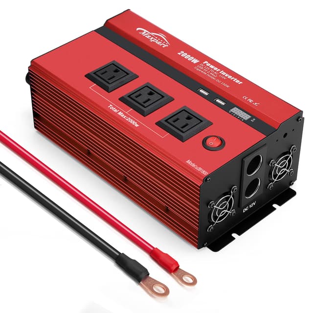 TWING 1000W Car Power Inverter with Dual AC Outlets, USB QC 3.0 and Type-C Ports
