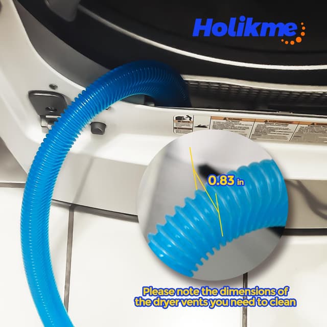 Holikme Dryer Vent Cleaner Kit with Vacuum Attachment Brush