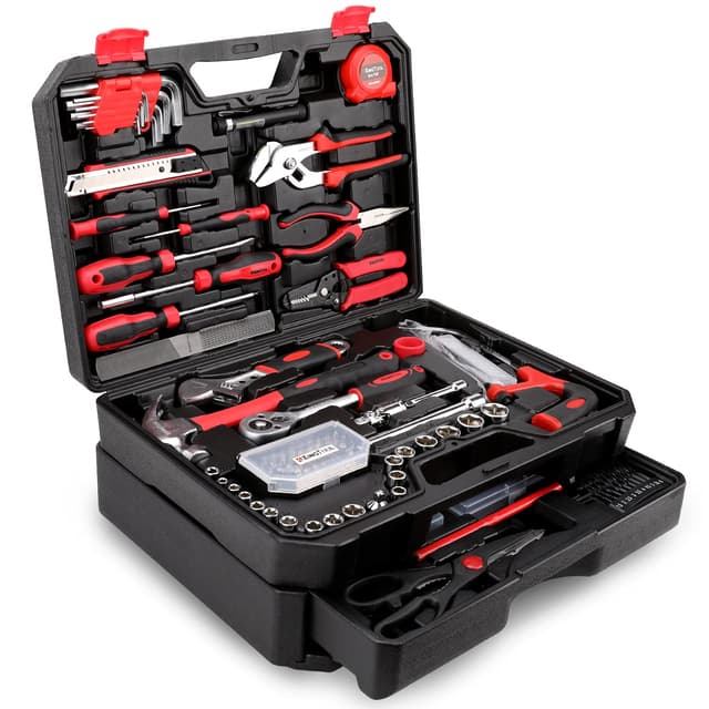 KingTool 325 Piece Home Repair Tool Kit with Durable Storage Case