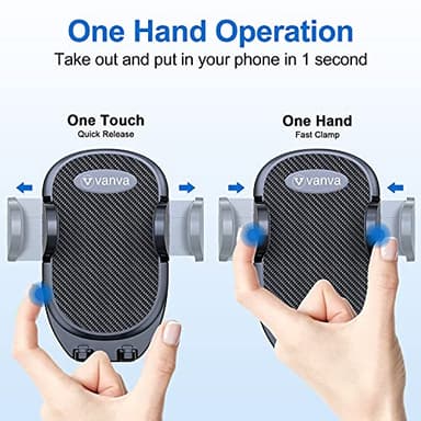 vanva Universal Air Vent Car Mount - Secure and Adjustable Phone Holder for Large Phones and Thick Cases