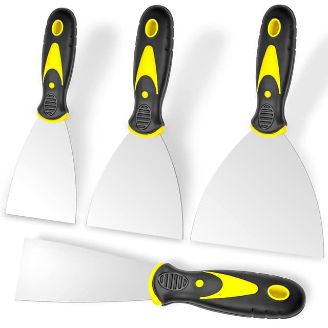 Putty Knife, 4Pcs Spackle Knife Set (2, 3, 4, 5 in), Stainless Steel Paint Scraper, Tap... Review: Is It Worth It for Tools & Home Improvement?