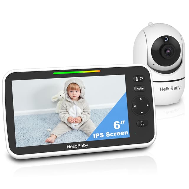 HelloBaby HB6550 No WiFi Baby Monitor with 5" Screen and 30-Hour Battery
