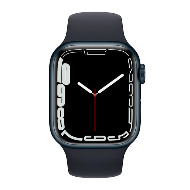 Apple Watch Series 7 (GPS, 45mm) Midnight Aluminum Case with Midnight Sport Band - Renewed