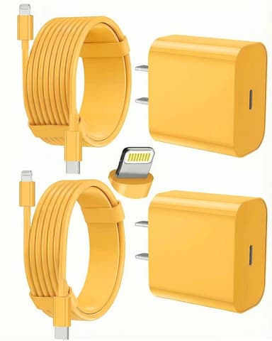 FEEL2NICE Fast Charging iPhone Charger 2-Pack with USB-C to Lightning Cables
