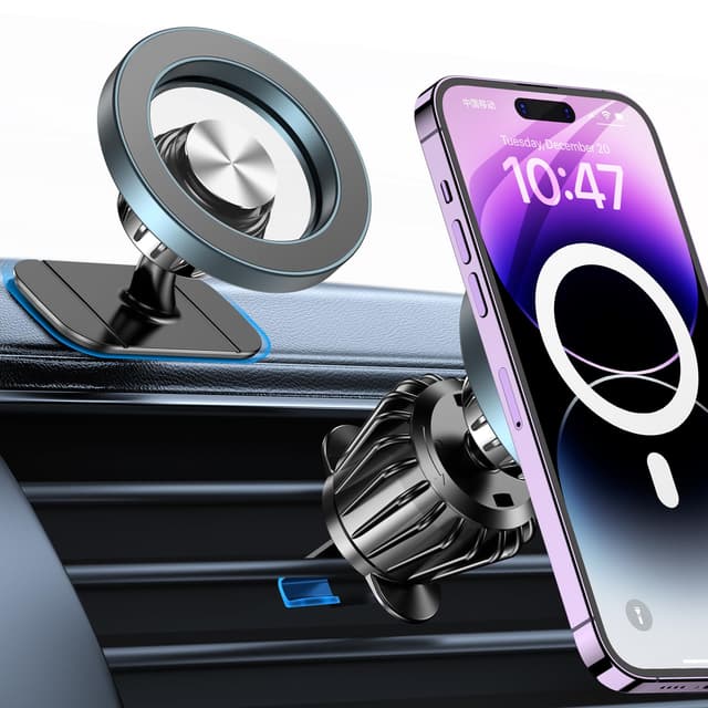 Kaistyle MagSafe Car Mount – Strong Magnetic Phone Holder for iPhone 14-17 Series and Android Devices