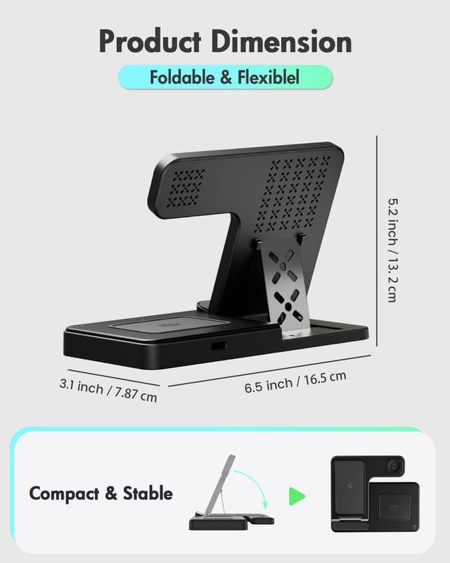 3-in-1 Wireless Charging Station for Apple Devices