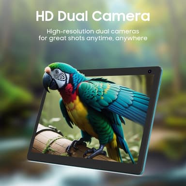 COOPERS 10-Inch Android 15 Tablet with Quad-Core Processor and 1TB Expandable Storage