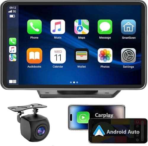 APOKAMORI 7" Wireless CarPlay & Android Auto Portable Touchscreen Car Stereo with Backup Camera