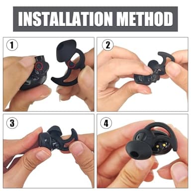 WKYMY Silicone Replacement Earbud Tips for Bose QuietComfort and Sport Earbuds - 3 Pairs (S, M, L) Black