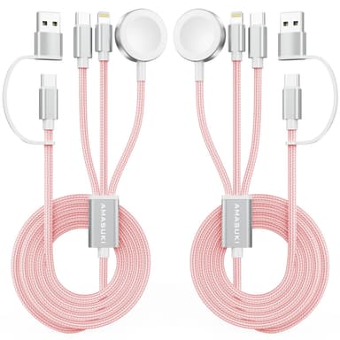 2026 Travel Essentials Multi Charging Cable for Apple Watch and iPhone