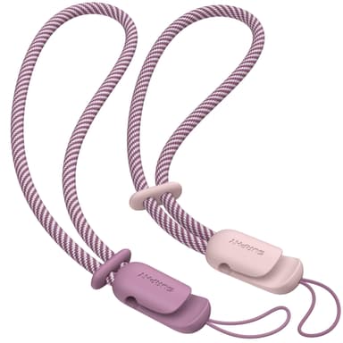 SURPHY 2 Pack Phone Lanyard with Braided Wrist Strap - Pink & Gray