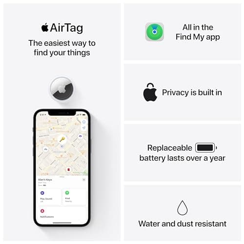 Apple AirTag (1st Generation) - Smart Item Tracker for Keys, Wallets, Luggage, and More