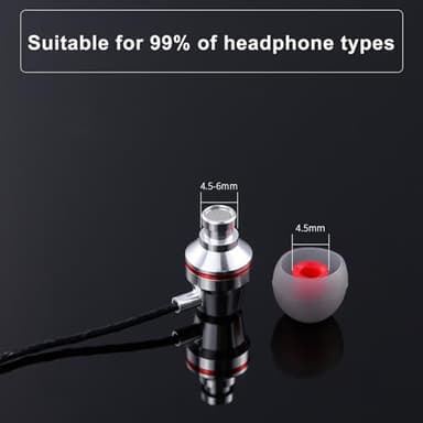 Zhtulck Ear Bud Rubber Tips - 36 Pcs Replacement Silicone Earbud Tips with Noise Isolation and Comfort