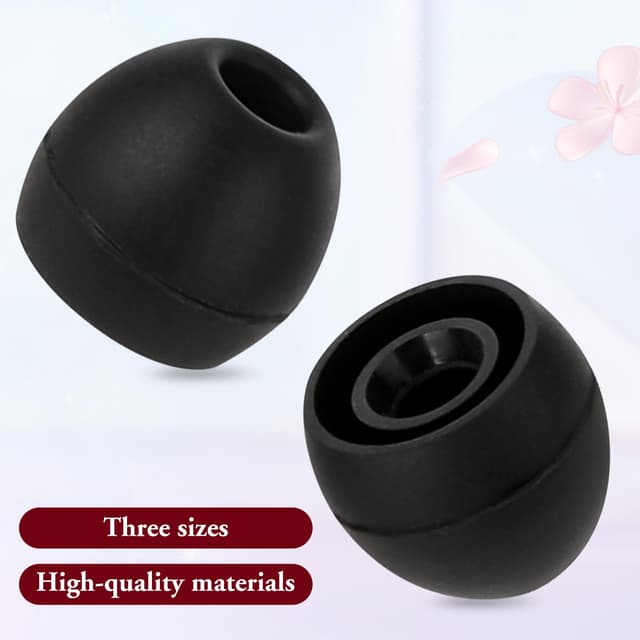 Hariendny Silicone Earbud Replacement Tips - 15 Pairs in S/M/L Sizes