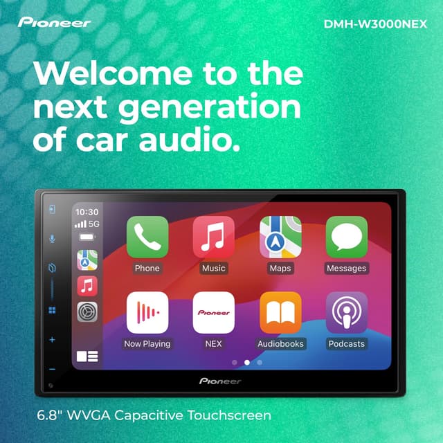 Pioneer DMH-W3000NEX 6.8" Double Din Multimedia Receiver with Wireless Apple CarPlay & Android Auto