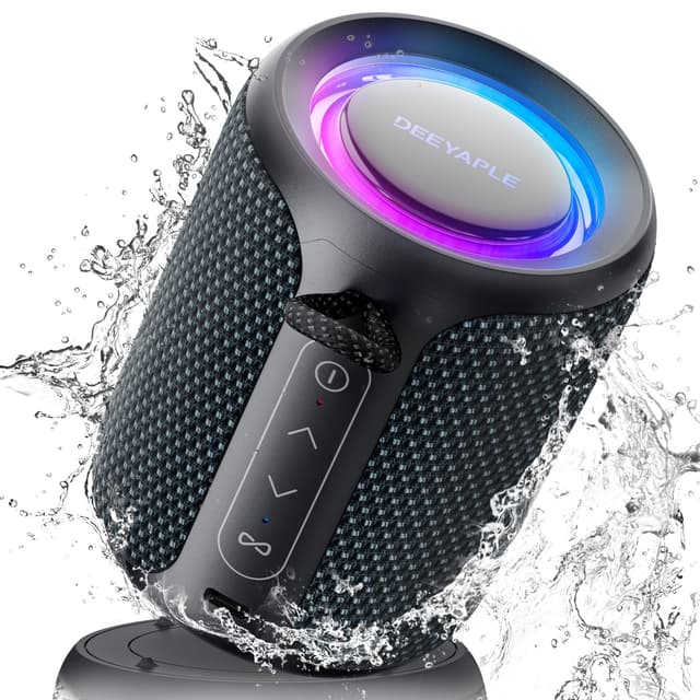 Bluetooth Speaker Wireless, IP67 Waterproof & Dustproof Portable Speaker with Lights, 15W Loud Stereo Sound, 2500mAh Battery All Day Playtime, TWS Pairing, BT5.3