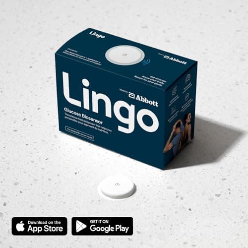 Lingo Continuous Glucose Monitor (CGM) by Abbott – Real-Time Glucose Tracking for 14 Days
