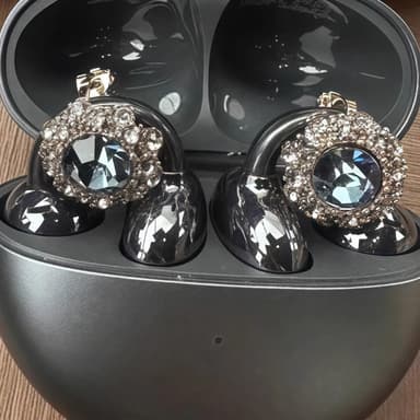 Elegant Rhinestone Clip-On Decorations for Open-Ear Earbuds