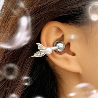 Bow Rhinestone Clip-On Accessories for Open-Ear Earbuds