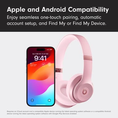 Beats Solo 4 Wireless On-Ear Bluetooth Headphones - Metallic Pink
