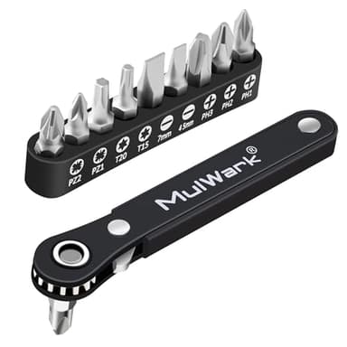 MULWARK 20pcs Small Right Angle Screwdriver Set for Tight Spaces and Precision Work