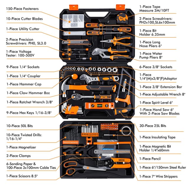 XOOL 368 Piece Home Repair Tool Kit with Drawer Toolbox, Includes Hammer, Pliers, Screw... Review: Is It Worth It for Tools & Home Improvement?