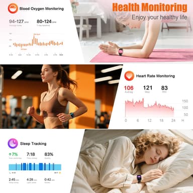 Smart Watch for Men and Women with HD Touchscreen, Bluetooth Calling, and 110+ Sport Modes