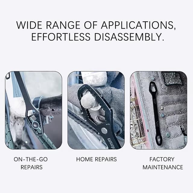 Self-Adjusting Wrench Set – Versatile Dual-Ended Tool for Auto Repair and DIY