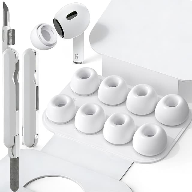 SIXFU Replacement Ear Tips for AirPods Pro 1 & 2 with Cleaning Kit and Storage Box
