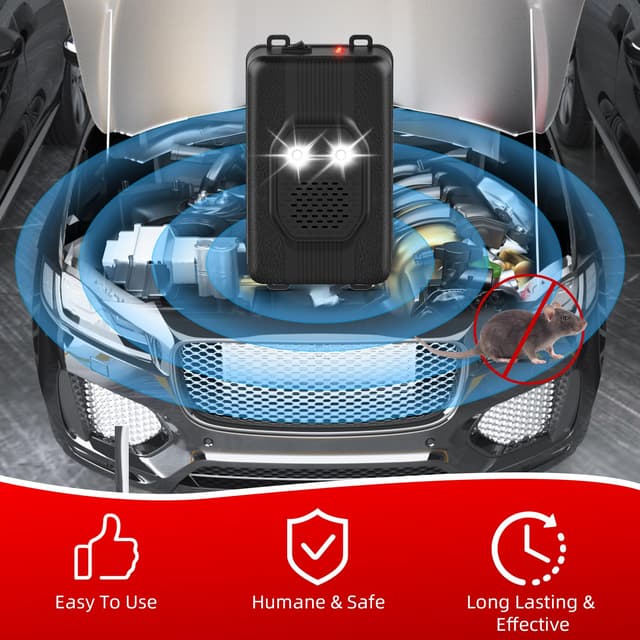 2026 Ultrasonic Rodent Repellent for Car Engines - 2 Pack