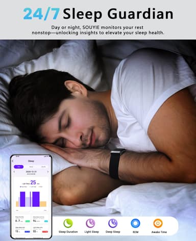 SOUYIE Smart Bracelet - Advanced Health & Fitness Tracker with 170+ Sports Modes