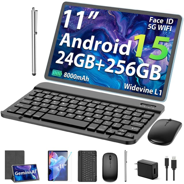 Suicoey 2026 11-inch Android 15 Tablet with Keyboard and Accessories