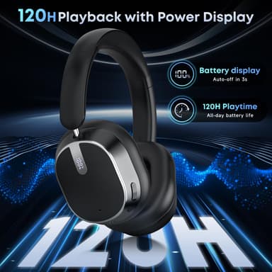 MMWOWARTS Hybrid Active Noise Cancelling Bluetooth Over-Ear Headphones