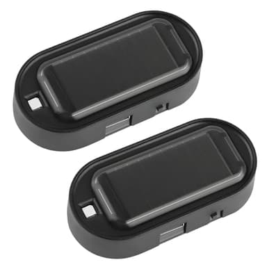 XJVSS 2 PCS Car Solar Power Simulated Dummy Alarm with LED Flashing Light and Light Sensor