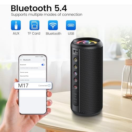 dotn Portable Bluetooth Speaker M17 with 20W Stereo Sound and 20H Battery Life
