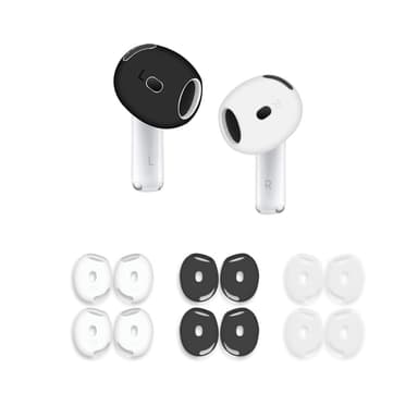 6 Pairs Ultra-Thin Silicone Ear Covers for AirPods 4 - Anti-Slip, Sweatproof Ear Tips