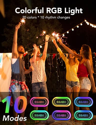 Portable Bluetooth Speaker with 30W Dual Drivers, Deep Bass, RGB Lights, and IPX7 Waterproof