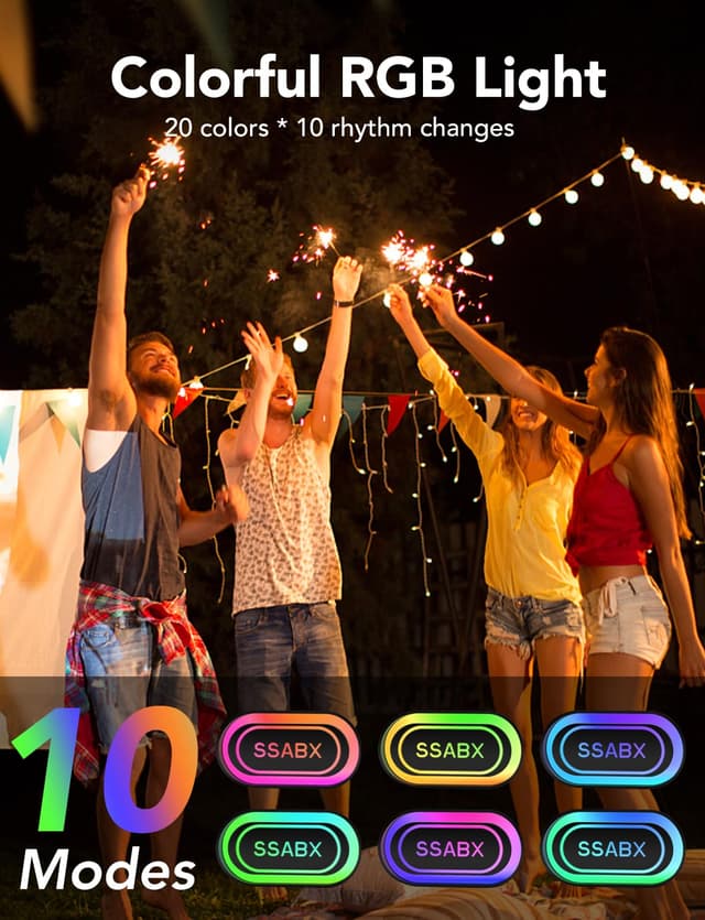 Portable Bluetooth Speaker with 30W Dual Drivers, Deep Bass, RGB Lights, and IPX7 Waterproof