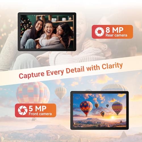 URAO 10.1" Android Tablet with Octa-core Processor, 30GB RAM, 128GB Storage, HD IPS Display, Wi-Fi 6 & Bluetooth 5.4