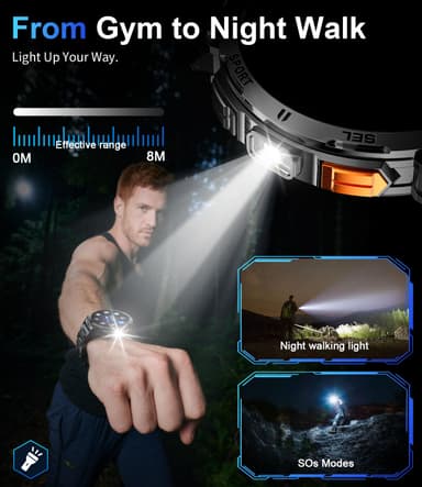 LIGE Smart Watch for Men with 1.62-inch HD AMOLED Display and Military-Grade Durability