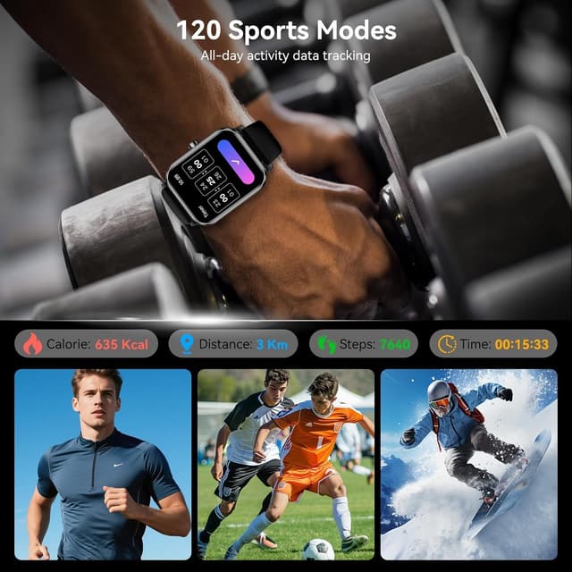 Smart Watch for Men and Women with 1.83" HD Touchscreen and Bluetooth Calling