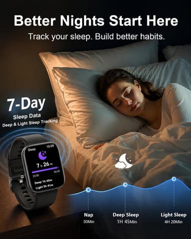MorePro Health Fitness Tracker with Call Function and 24/7 Vital Monitoring