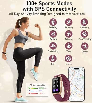 Smart Watch Health Fitness Tracker with Comprehensive Health Monitoring and 115 Sports Modes