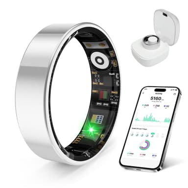 Smart Ring Health Monitor for Sleep, Stress, and Exercise Tracking with IP68 Waterproof and Long Battery Life