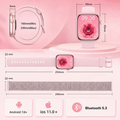 T7 Smart Watch for Women with Bluetooth Calling and Health Monitoring